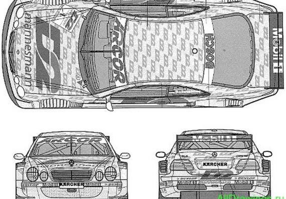 Mercedes-Benz CLK DTM (2000) (Мерcедес-Бенз CLК ДТМ (2000)) - чертежи (рисунки) автомобиля